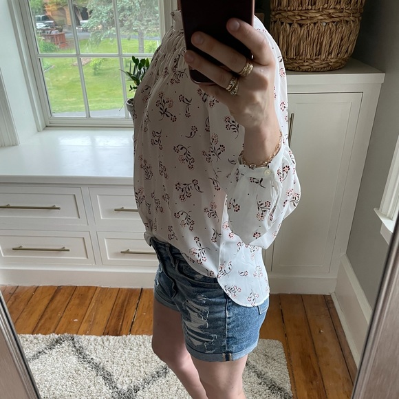 Loft garden shirred ruffle blouse. - Picture 5 of 13